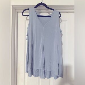 JODIFL LARGE LIGHT BLUE SHORT SLEEVE COLD SHOULDER TEE @f